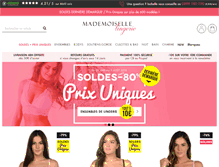 Tablet Screenshot of mademoiselle-lingerie.com